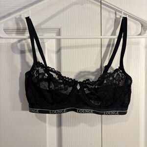 Lounge Black Lace Bra